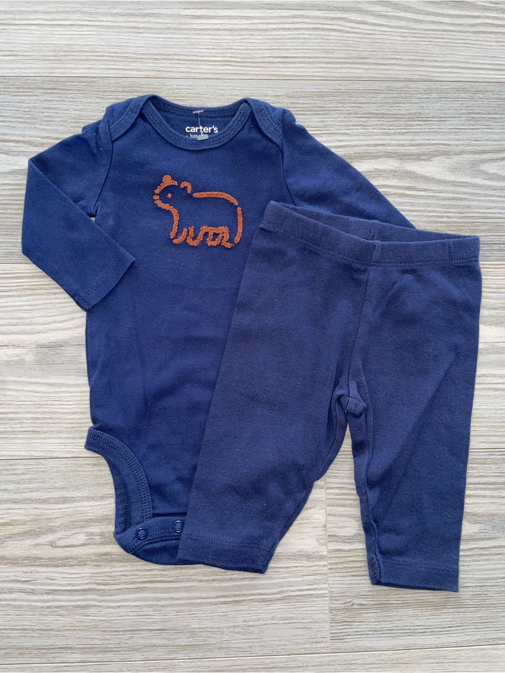 Carter’s Baby Boys 2-Piece Outfit 3M Navy Bear Set